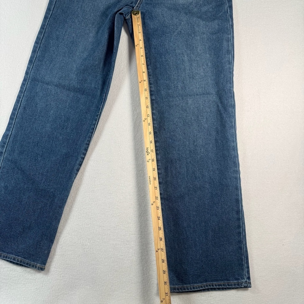 Edited Jeans Womens 8 Blue Loose Straight High Rise Dark Wash - Picture 9 of 14